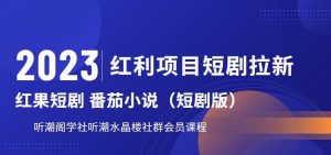 2023红利项目短剧拉新,听潮阁学社月入过万红果短剧番茄小说CPA拉新项目教程【揭秘】-虚拟资源库