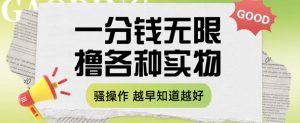 一分钱无限撸实物玩法，让你网购少花冤枉钱【揭秘】-虚拟资源库