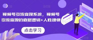 视频号引流变现系统，视频号引流变现的底层逻辑+人性规律-虚拟资源库