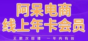 阿呆电商线上年会员,阿呆电商干货分享(更新中)-虚拟资源库