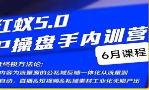 红蚁5.0IP操盘手内训营,IP操盘终极方法论-虚拟资源库