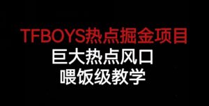 TFBOYS热点掘金项目,巨大热点风口,喂饭级教学-虚拟资源库