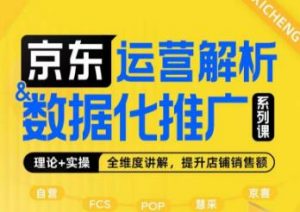 京东运营解析与数据化推广系列课,全维度讲解京东运营逻辑+数据化推广提升店铺销售额-虚拟资源库