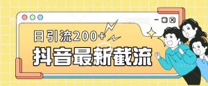 抖音截流最新玩法，只需要改下头像姓名签名即可，日引流200+【揭秘】-虚拟资源库