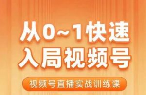 陈厂长·从0-1快速入局视频号课程,视频号直播实战训练课-虚拟资源库