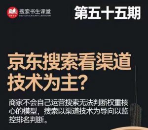 搜索书生·京东店长POP班【第55期】,京东搜推与爆款打造技巧,站内外广告高ROI投放打法-虚拟资源库