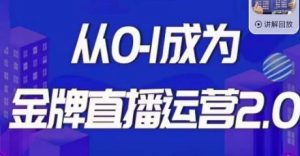 交个朋友·金牌直播运营2.0,运营课从0-1成为金牌直播运营-虚拟资源库
