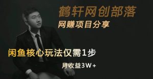 闲鱼核心玩法不卖货也能1年变现20W,玩法简单-虚拟资源库