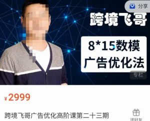 跨境飞哥·广告优化高阶课第二十三期,8*15数模广告优化法,用数据驱动决策-虚拟资源库