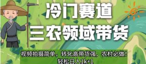 冷门赛道三农领域带货,视频拍摄简单,转化高带货强,农村必做!【揭秘】-虚拟资源库