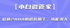 【小白微管家】价值2000的微信助手,功能强大-虚拟资源库