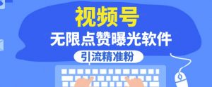 全网首发，视频号无限点赞曝光，引流精准粉【揭秘】-虚拟资源库