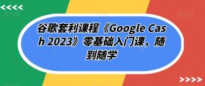 谷歌套利课程《Google Cash 2023》零基础入门课,随到随学-虚拟资源库