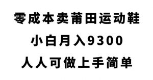 零成本卖莆田运动鞋,小白月入9300,人人可做上手简单【揭秘】-虚拟资源库