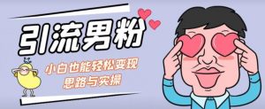 引流男粉+小白也能暴力变现的思路与实操【揭秘】-虚拟资源库