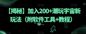 【揭秘】加入200+潮玩宇宙新玩法(附软件工具+教程)-虚拟资源库