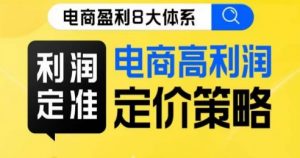 8大体系利润篇·利润定准电商高利润定价策略线上课-虚拟资源库
