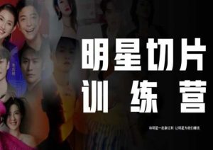 王子·明星切片线上训练营(2023),和明星一起拿红利,让明星为我们赚钱-虚拟资源库