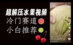 超冷门抖音赛道，水果解压视频0风险，非常容易爆火【揭秘】-虚拟资源库