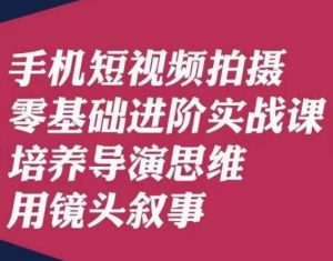 手机短视频拍摄零基础进阶实战课，培养导演思维用镜头叙事唐先生-虚拟资源库