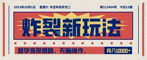 炸裂新玩法,哲学变现思路,无脑操作,只靠单人月入10000+【揭秘】-虚拟资源库