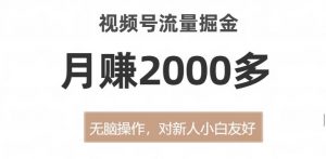 视频号流量掘金,无脑操作,对新人小白友好,月赚2000多【揭秘】-虚拟资源库