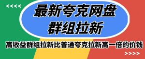 最新夸克网盘群组拉新，高收益群组拉新比普通夸克拉新高一倍的价钱-淘宝虚拟货源网