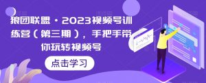 狼团联盟·2023视频号训练营(第三期),手把手带你玩转视频号-虚拟资源库