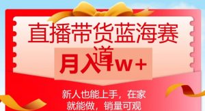 直播带货蓝海赛道,新人也能上手,在家就能做,销量可观,月入1w【揭秘】-虚拟资源库