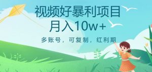视频号暴利项目，多账号，可复制，红利期，月入10w+【揭秘】-虚拟资源库