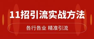 精准引流术：11招引流实战方法，让你私域流量加到爆（11节课完整)-虚拟资源库