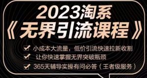 2023淘系无界引流实操课程，​小成本大流量，低价引流快速拉新收割，让你快速掌握无界突破瓶颈-虚拟资源库