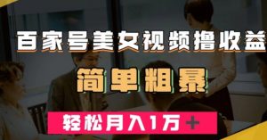 百家号美女视频撸收益,几分钟一条视频,轻松月入万元【揭秘】-虚拟资源库