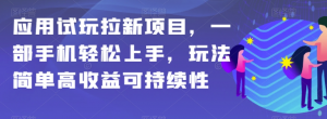 应用试玩拉新项目,一部手机轻松上手,玩法简单高收益可持续性【揭秘】-虚拟资源库