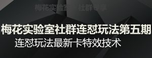 梅花实验室社群连怼玩法第五期，视频号连怼玩法最新卡特效技术-虚拟资源库