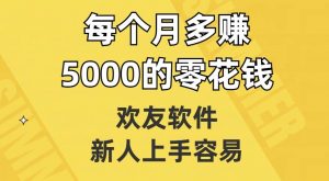 欢友软件,新人上手容易,每个月多赚5000的零花钱【揭秘】-虚拟资源库