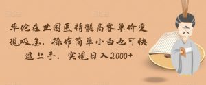 华佗在世国医精髓高客单价变现吸金，操作简单小白也可快速上手，实现日入2000+【揭秘】-虚拟资源库