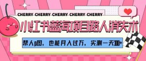 小红书蓝海项目路人消失术,帮人p图,也能月入过万,实测一天300+【揭秘】-虚拟资源库