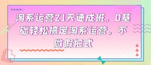 淘系运营21天速成班,0基础轻松搞定淘系运营,不做假把式-虚拟资源库