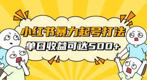 小红书暴力起号秘籍,11月最新玩法,单天变现500+,素人冷启动自媒体创业【揭秘】-虚拟资源库