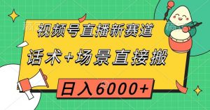 视频号直播新赛道,话术+场景直接搬,日入6000+【揭秘】-虚拟资源库