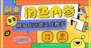 闲鱼精细化运营入门+高阶实战教学，从底层逻辑到轻松变现，多维度玩转闲鱼副业-虚拟资源库