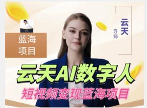 云天AI数字人短视频项目,门槛低,适合各类人群【1117更新】-虚拟资源库