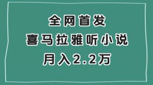 全网首发，喜马拉雅挂机听小说月入2万＋【揭秘】-虚拟资源库