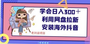 学会日入300＋，利用网盘拉新安装海外抖音保姆级教学【揭秘】-虚拟资源库