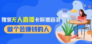 2024独家无人直播卡屏撸音浪，12月新出教程，收益稳定，无需看守，轻松上手日入1000+【揭秘】-虚拟资源库