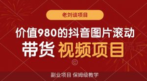 价值980的抖音图片滚动带货视频副业项目,保姆级教学【揭秘】-虚拟资源库