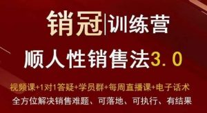 爆款！销冠训练营3.0之顺人性销售法，全方位解决销售难题、可落地、可执行、有结果-虚拟资源库