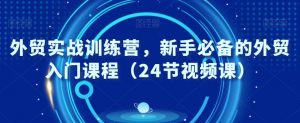 外贸实战训练营，新手必备的外贸入门课程（24节视频课）-虚拟资源库