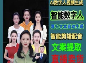 伍老师Ai数字人快速剪辑制作以及变现视频课-虚拟资源库